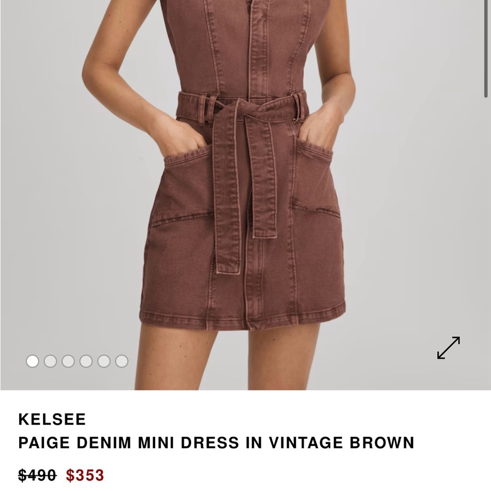 PAIGE Vintage Brown Mini Dress